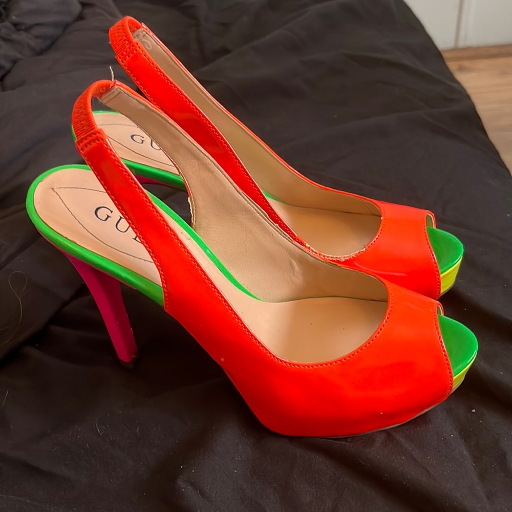 Guess neon stilettos
